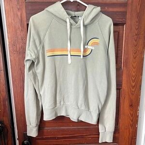 O'Neill Sage Pullover Hoodie with Yellow & Navy Retro Stripe